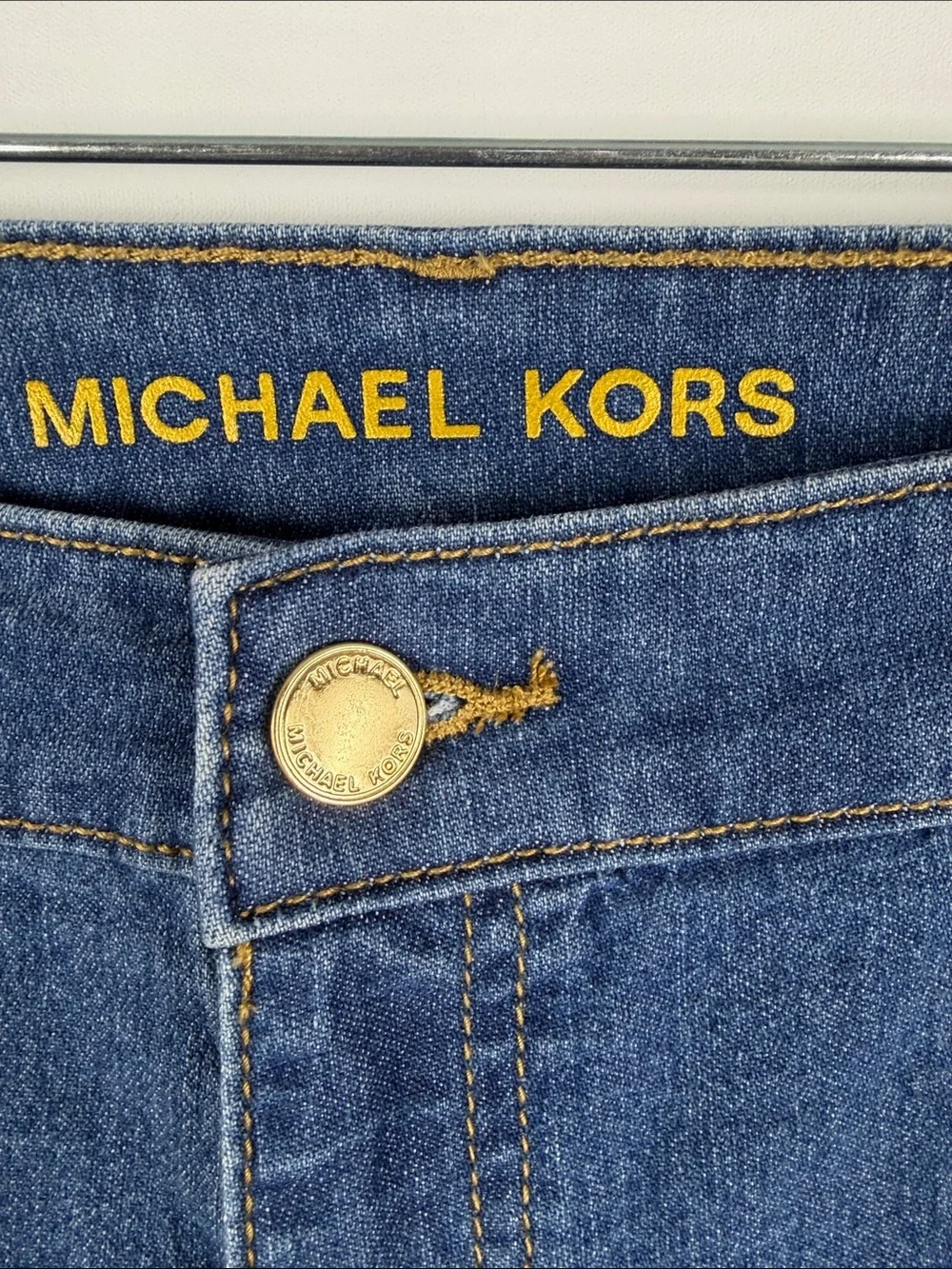 Michael Kors Medium Wash Straight Leg Jeans Women's 16 Classic Stretch Denim